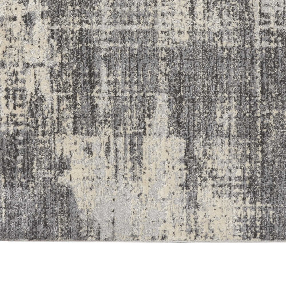 Rush Abstract Runner Rugs CK953 by Calvin Klein in Grey Beige